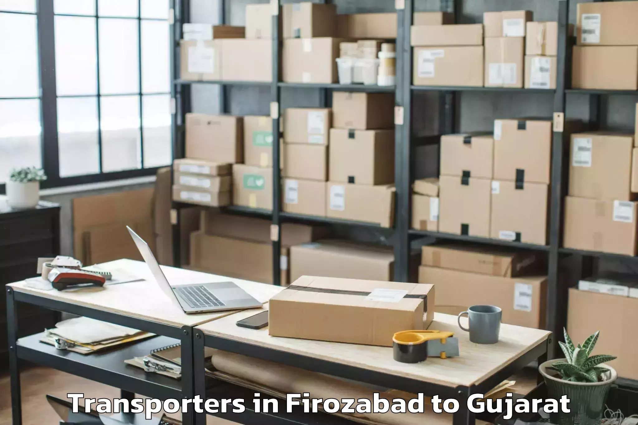 Book Firozabad to Dhuwaran Transporters Online